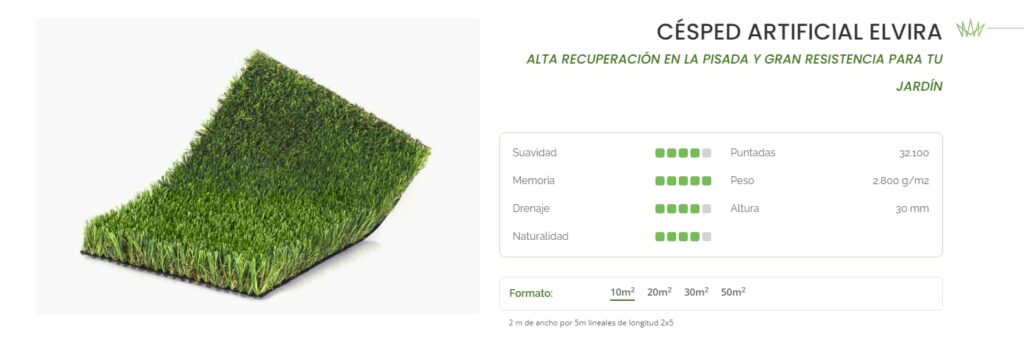 Ejemplo de tipo de cesped artificial Floor&Design