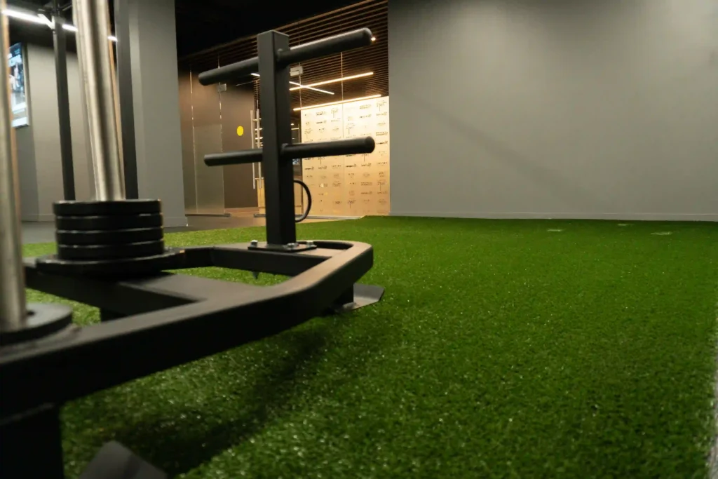 cesped artificial salon de entrenamiento